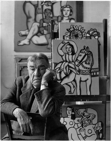 Der Künstler Fernand Léger in seinem Atelier