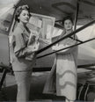 Miss Germany und Miss Europe auf dem Flugplatz
