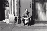 Robert Frank in front of his studio
