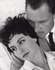 Sonja Ziemann and Ivan Desny during the filming of 'Mädchen ohne Grenzen'