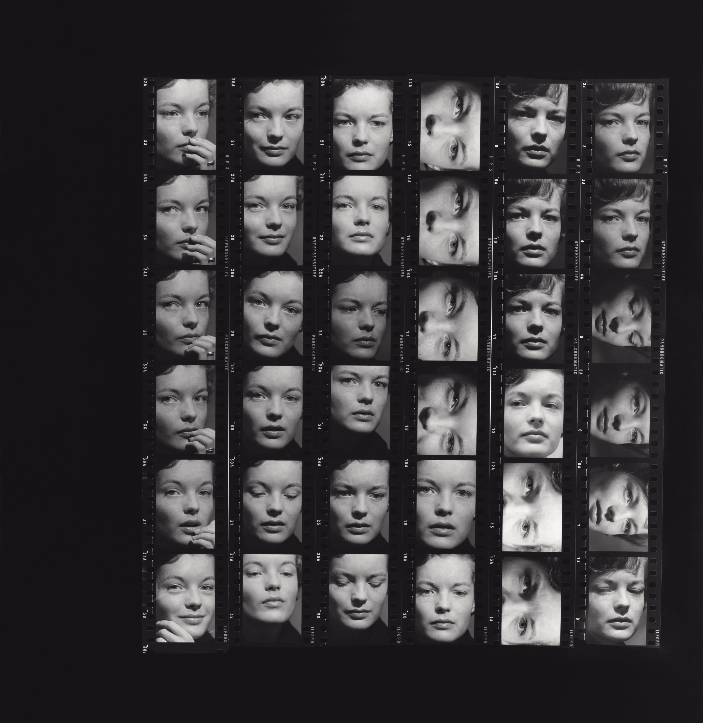 Romy Close-up contact sheet