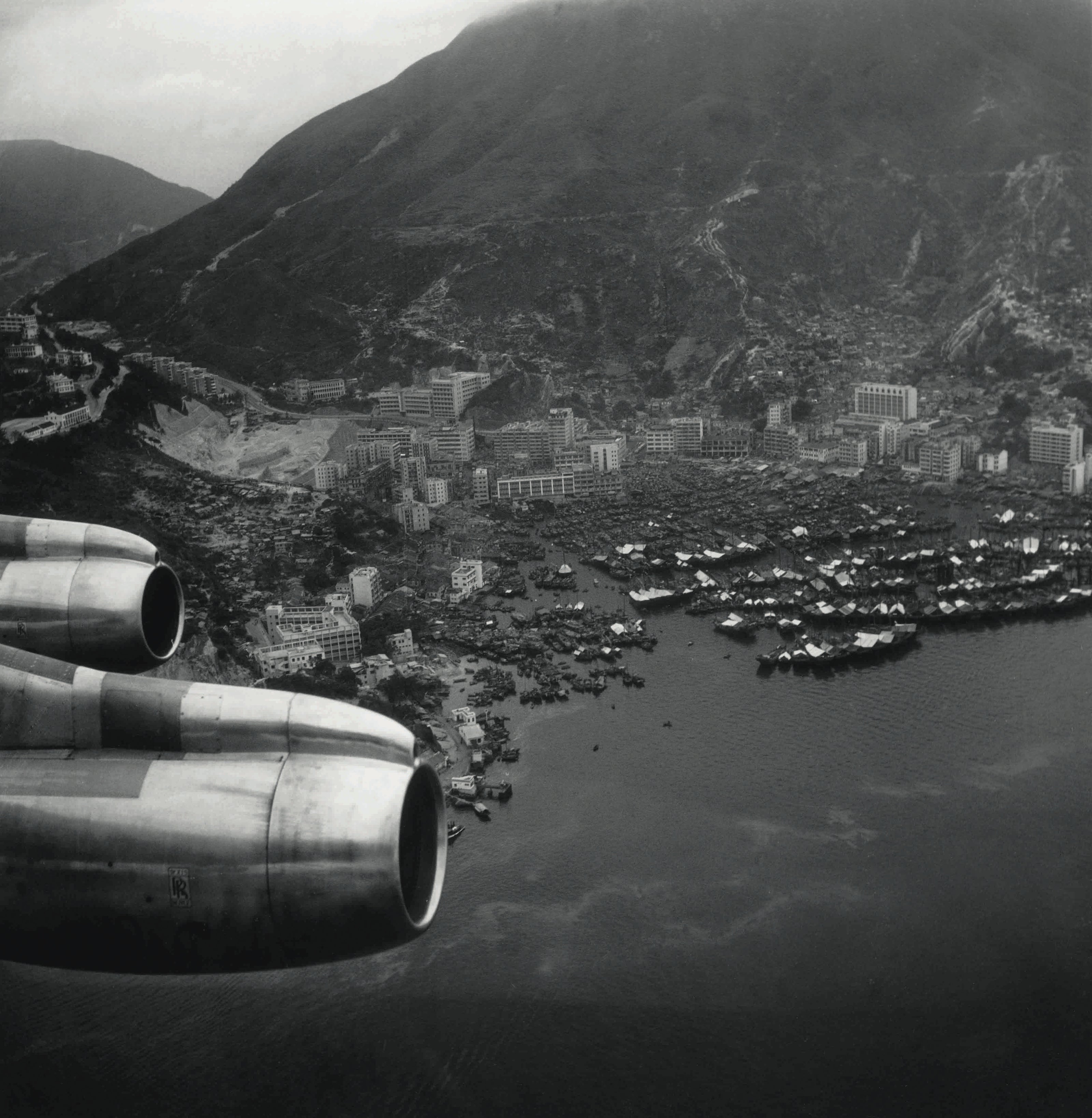 Anflug auf den Flughafen Hongkong