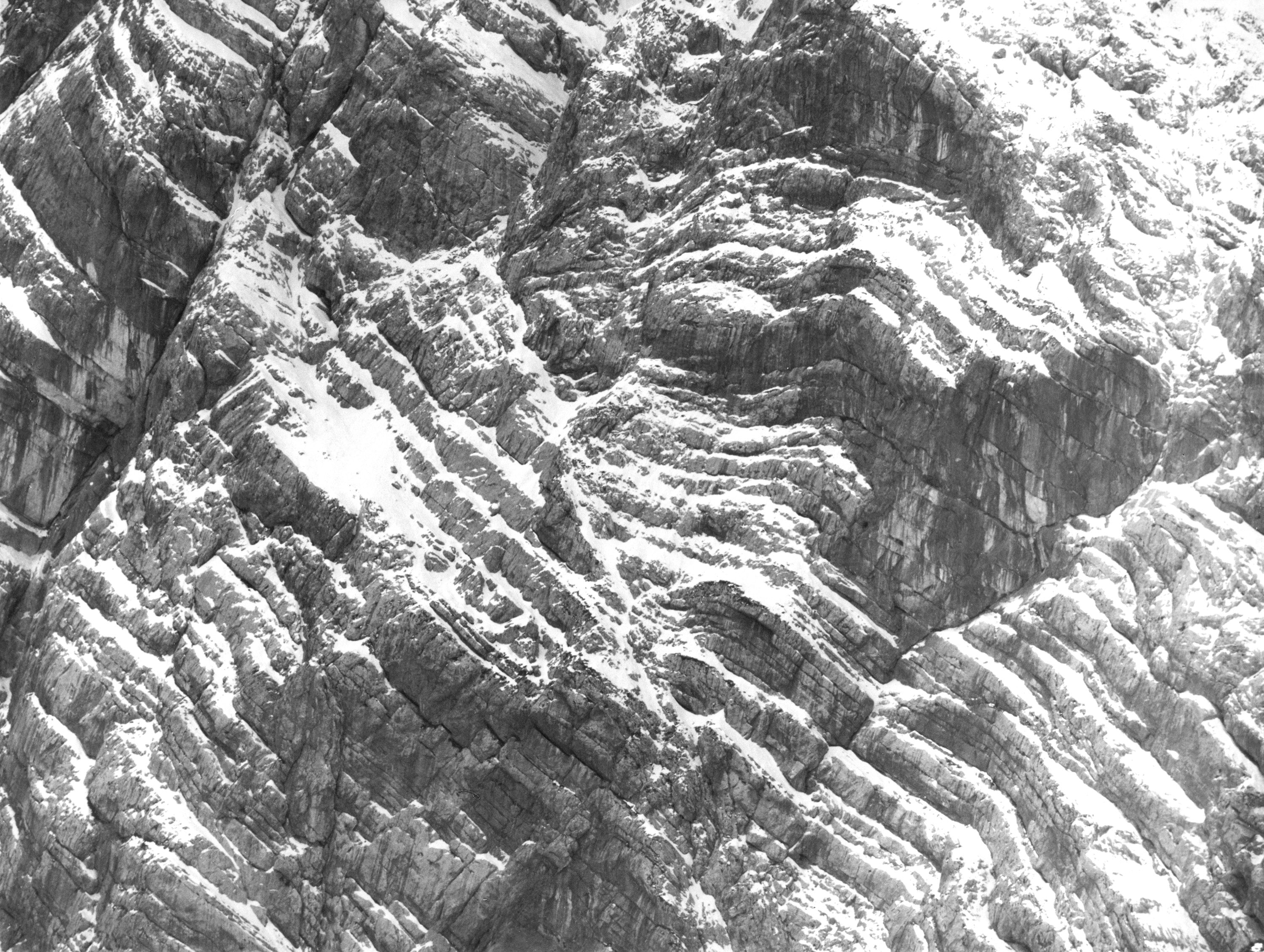 Snow-covered mountain surface