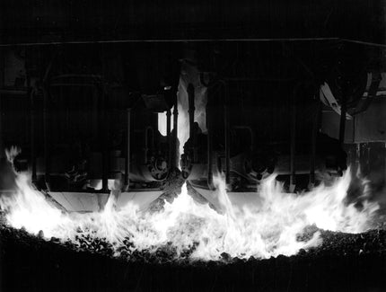 Blast furnace flames