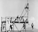 Children on the diving platform