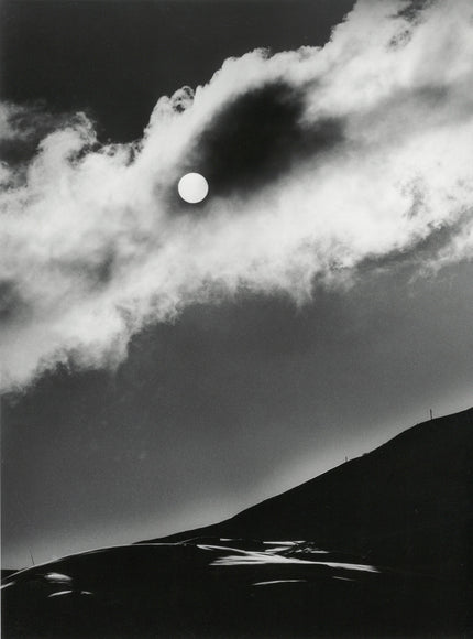 Sonne, Wolken, Berge, abstrakt