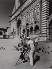 Fotograf vor der Kirche Santa Maria Novella