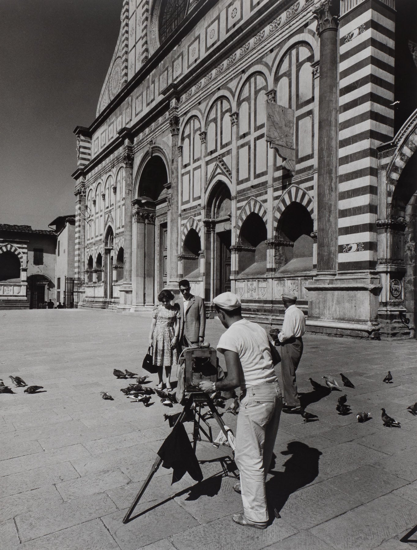 Fotograf vor der Kirche Santa Maria Novella