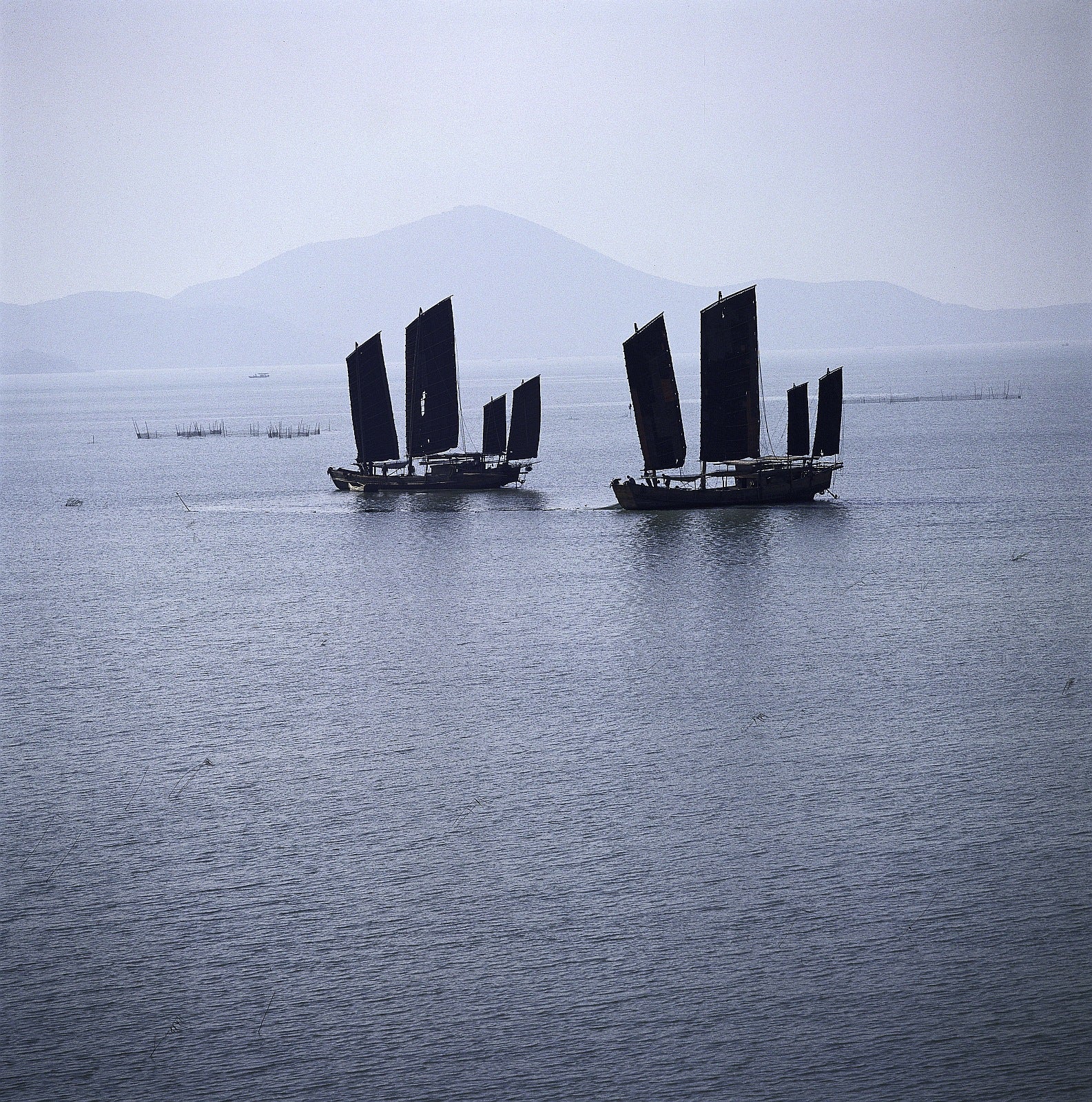 Junks on Lake Taihu near Wuxi