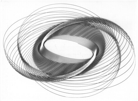 „Plastische Schwingungen VI“
in: Graphik 12/1950 / Peter Keetman